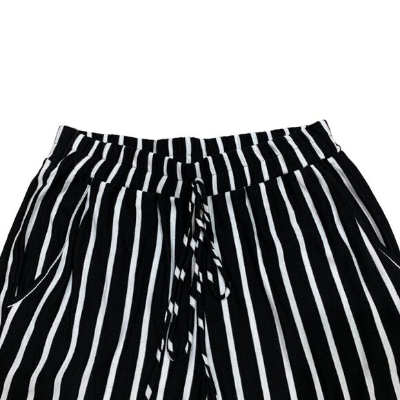 Frumos Women's M Medium Lounge Shorts Striped Rayon Blend Elastic Waist - Picture 2 of 4